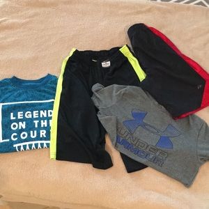 Boys athletic bundle Nike and Under Armour
